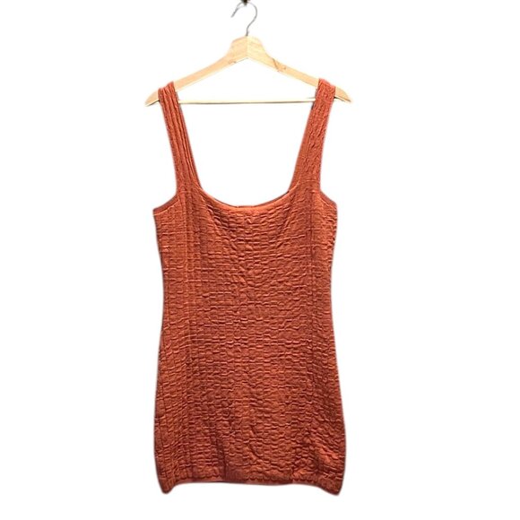 FP Beach Free People Short And Sweet Sweater Dress Terracotta Size L - Picture 2 of 11